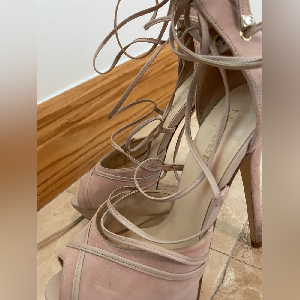 NINE WEST Wrap up Platform Heels